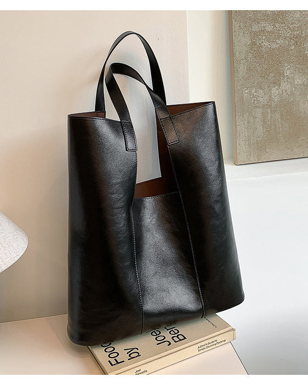 -square- レザーショルダーバッグ