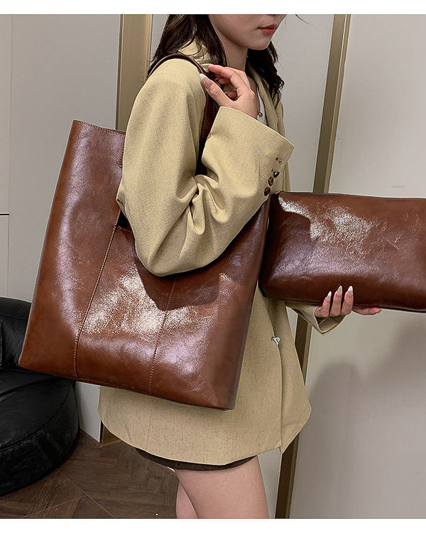 -square- レザーショルダーバッグ