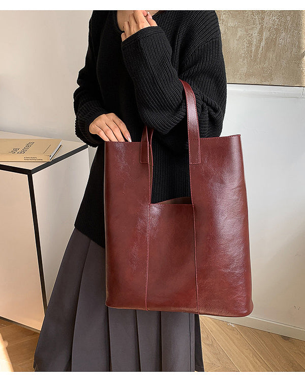 -square- レザーショルダーバッグ