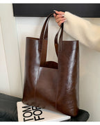 -square- レザーショルダーバッグ