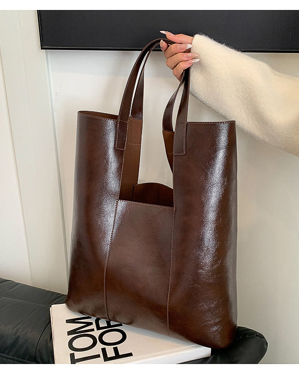 -square- レザーショルダーバッグ