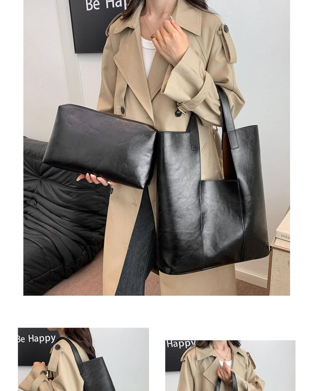 -square- レザーショルダーバッグ
