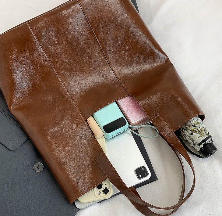 -square- レザーショルダーバッグ