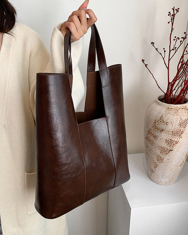 -square- レザーショルダーバッグ