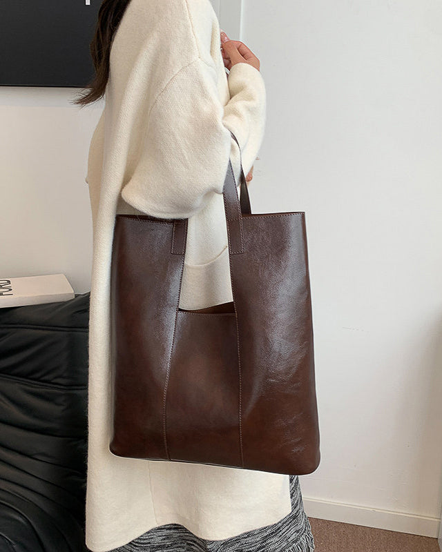 -square- レザーショルダーバッグ