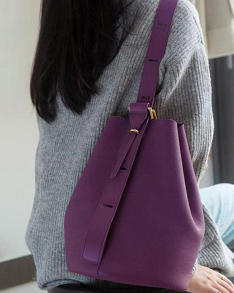 【SOLDOUT】-purple-ワンショルダー バケット バッグ