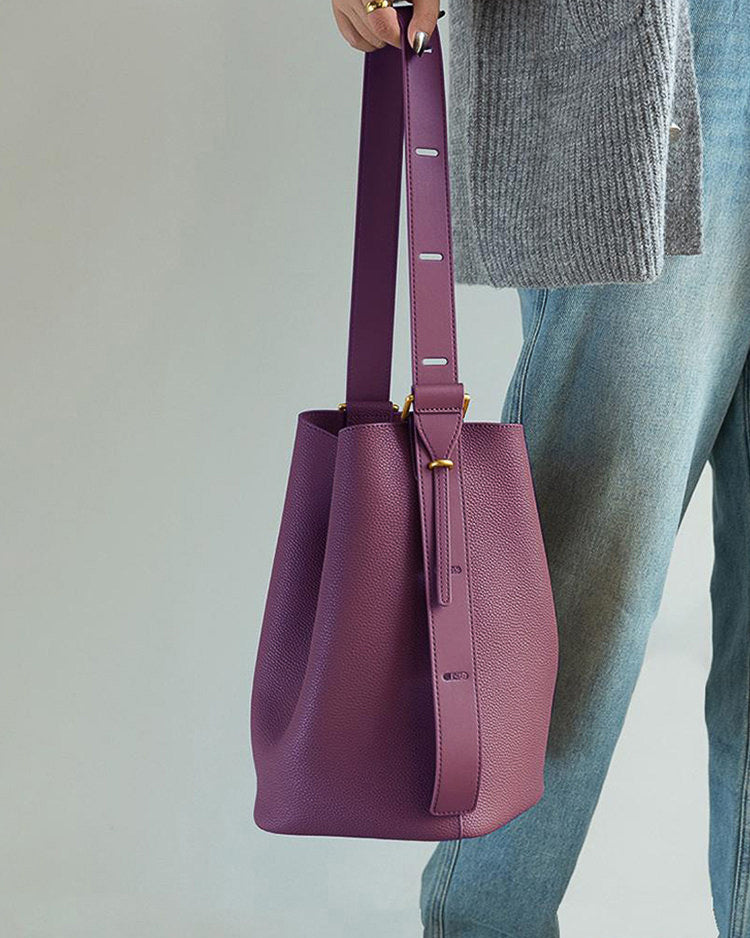 【SOLDOUT】-purple-ワンショルダー バケット バッグ