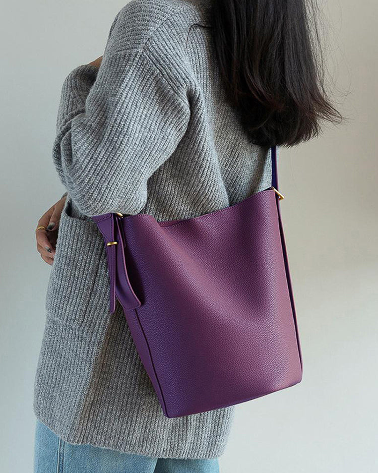 【SOLDOUT】-purple-ワンショルダー バケット バッグ