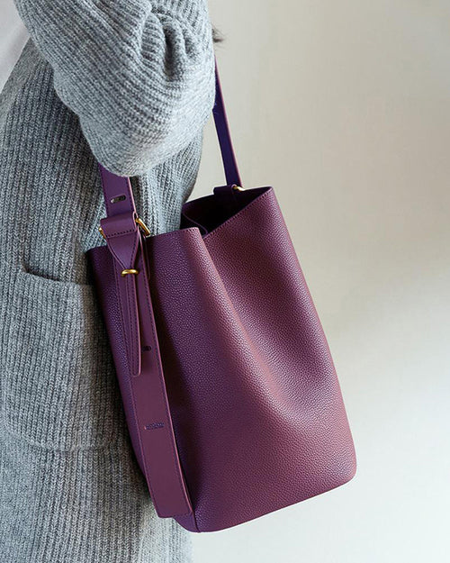 【SOLDOUT】-purple-ワンショルダー バケット バッグ