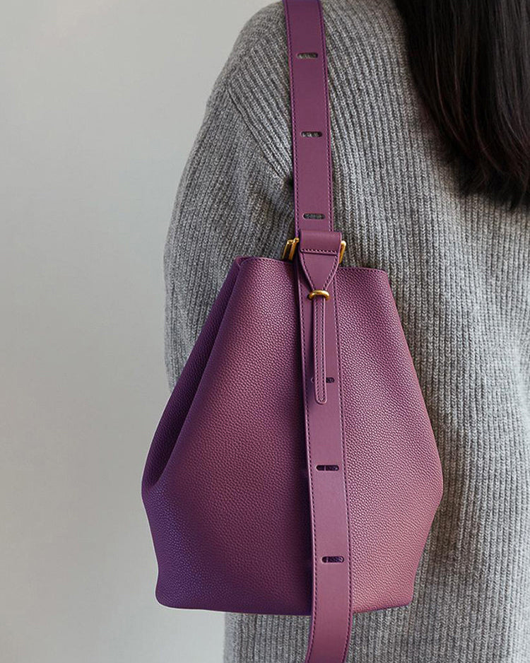 【SOLDOUT】-purple-ワンショルダー バケット バッグ