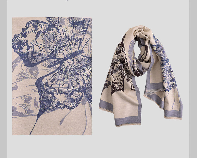 -butterfly- 大判アートストール〜華やぎ〜