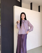 シアー シフォンリボンブラウス