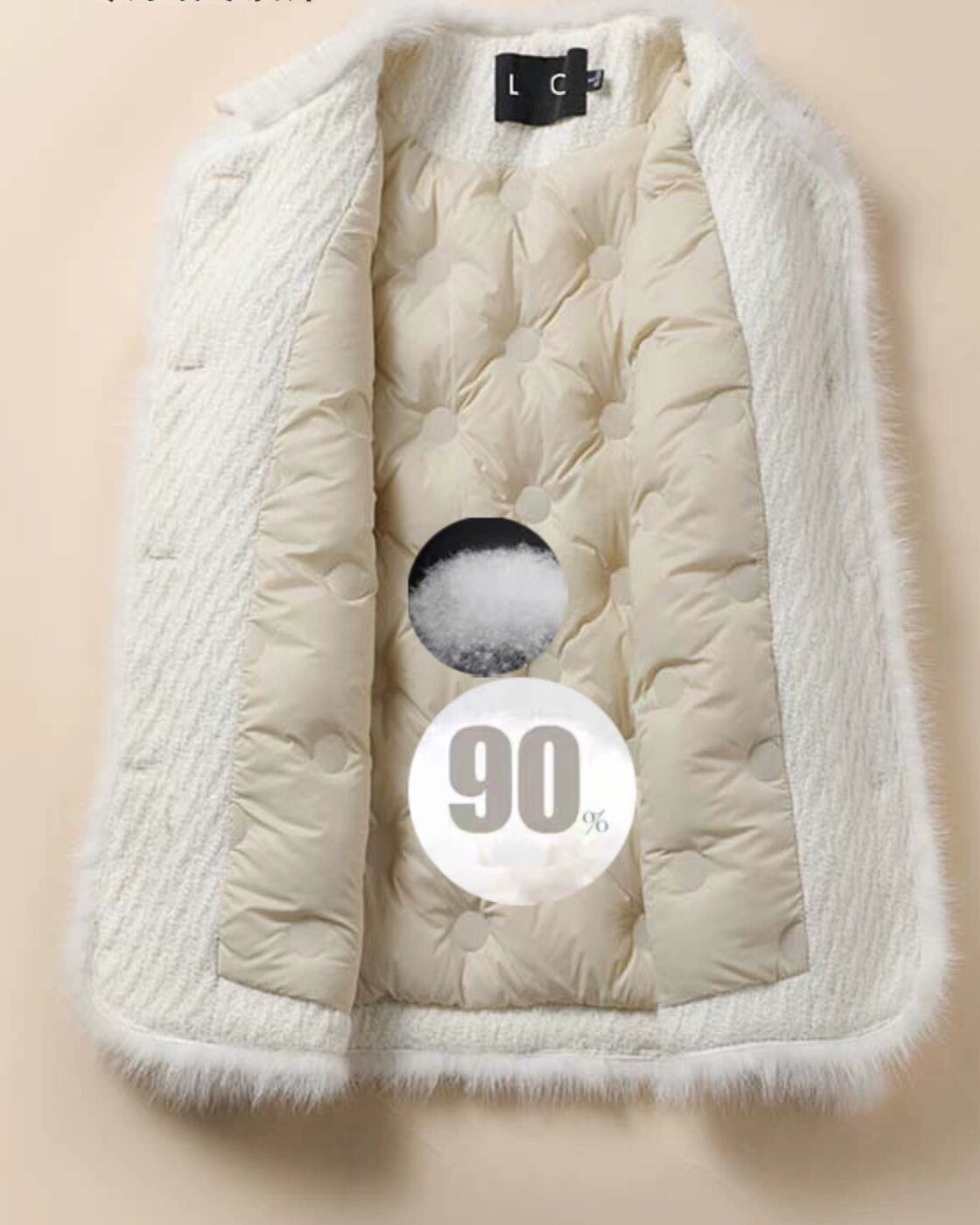 エレガント ダウンベスト〜上品な華やかさ〜