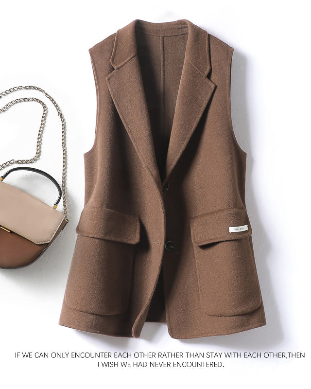 プレミアム エディターズ トレンチ風ベストコート