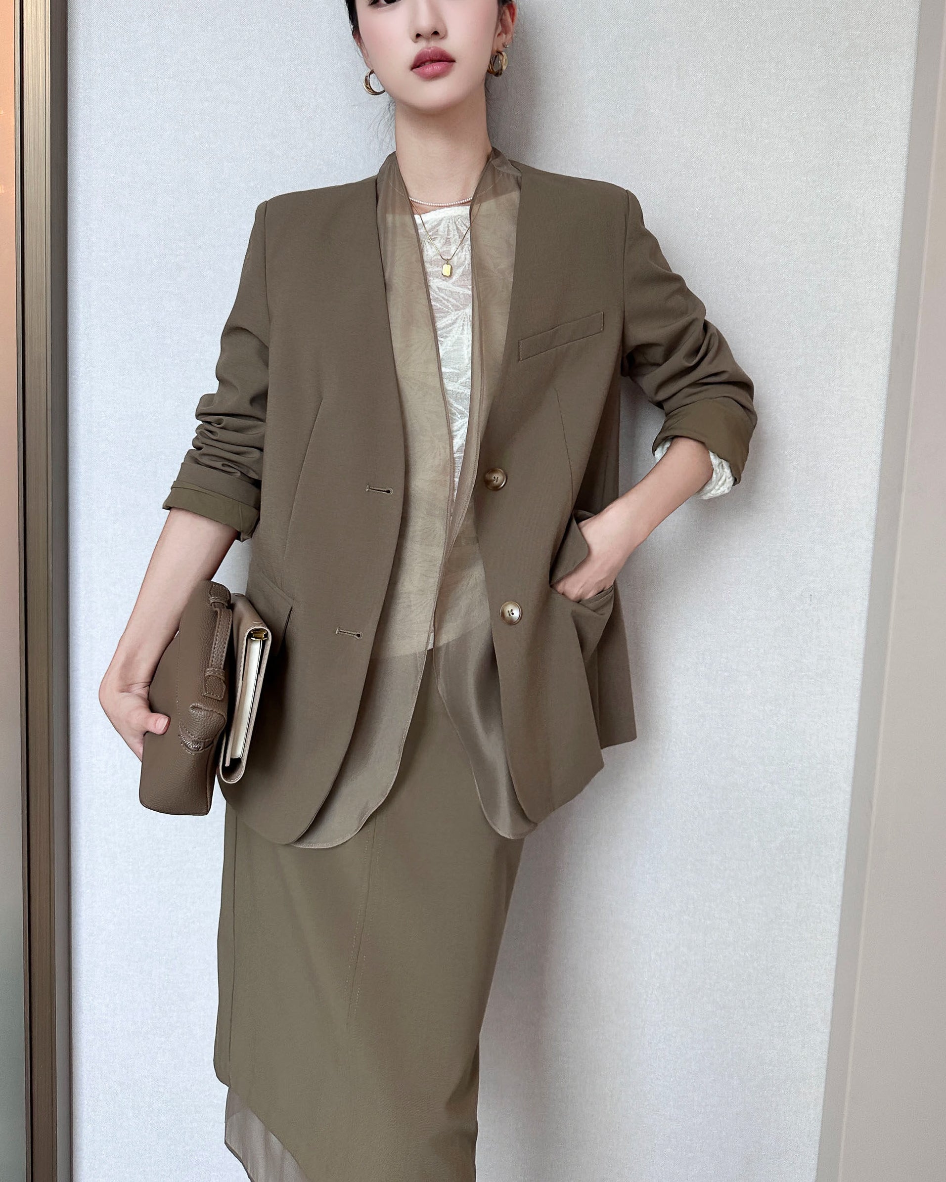 シアーレイヤード アルチザンジャケット