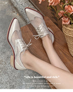 ★メッシュ レースアップ シューズ〈white〉