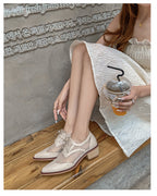 ★メッシュ レースアップ シューズ〈white〉