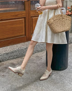 ★メッシュ レースアップ シューズ〈white〉