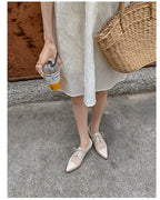 ★メッシュ レースアップ シューズ〈white〉