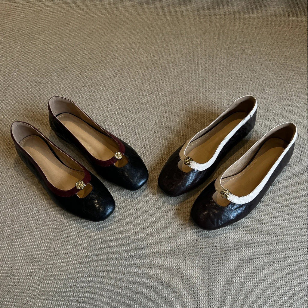 カメリア ローヒールパンプス