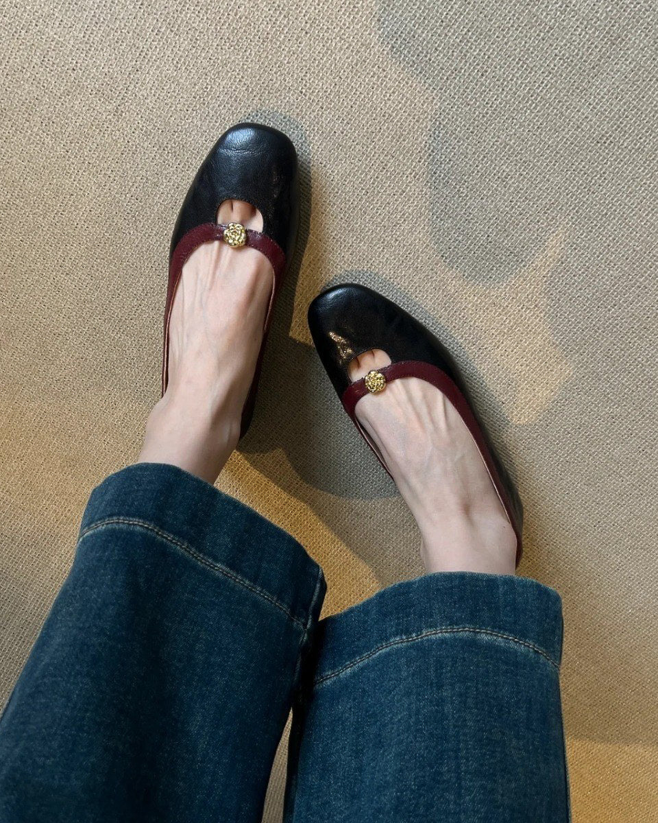 カメリア ローヒールパンプス