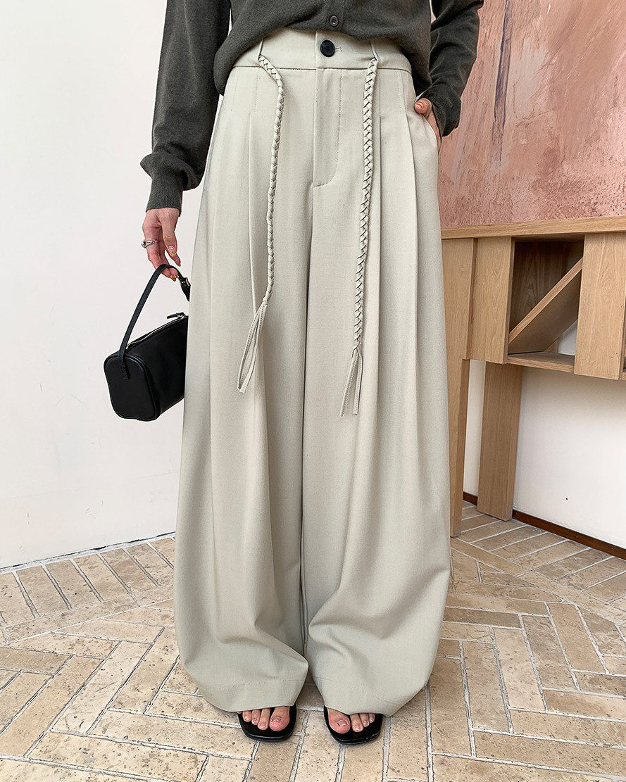 ツイストニット ワイドパンツ