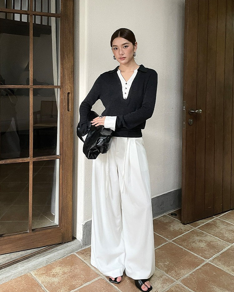 ツイストニット ワイドパンツ