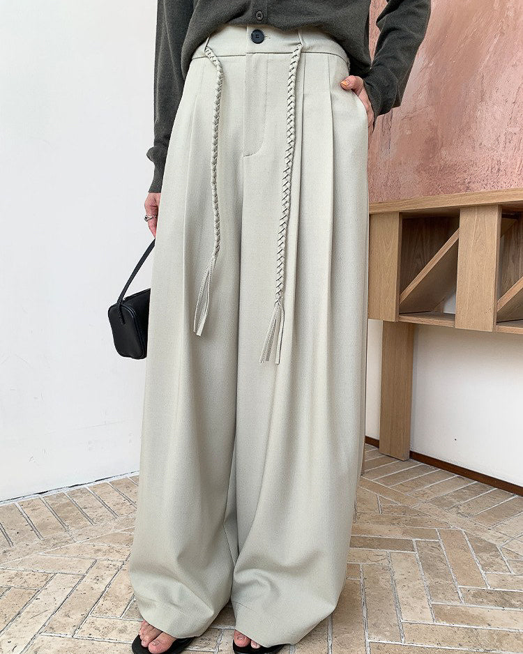 ツイストニット ワイドパンツ