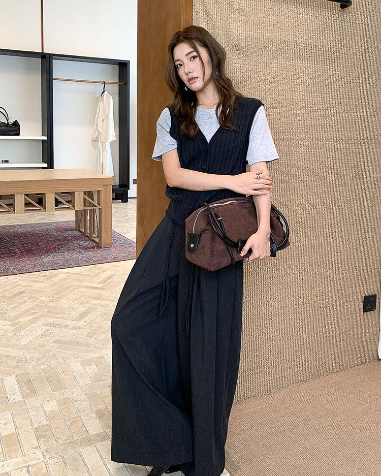 ツイストニット ワイドパンツ