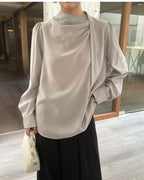 コットン ドレープシャツ