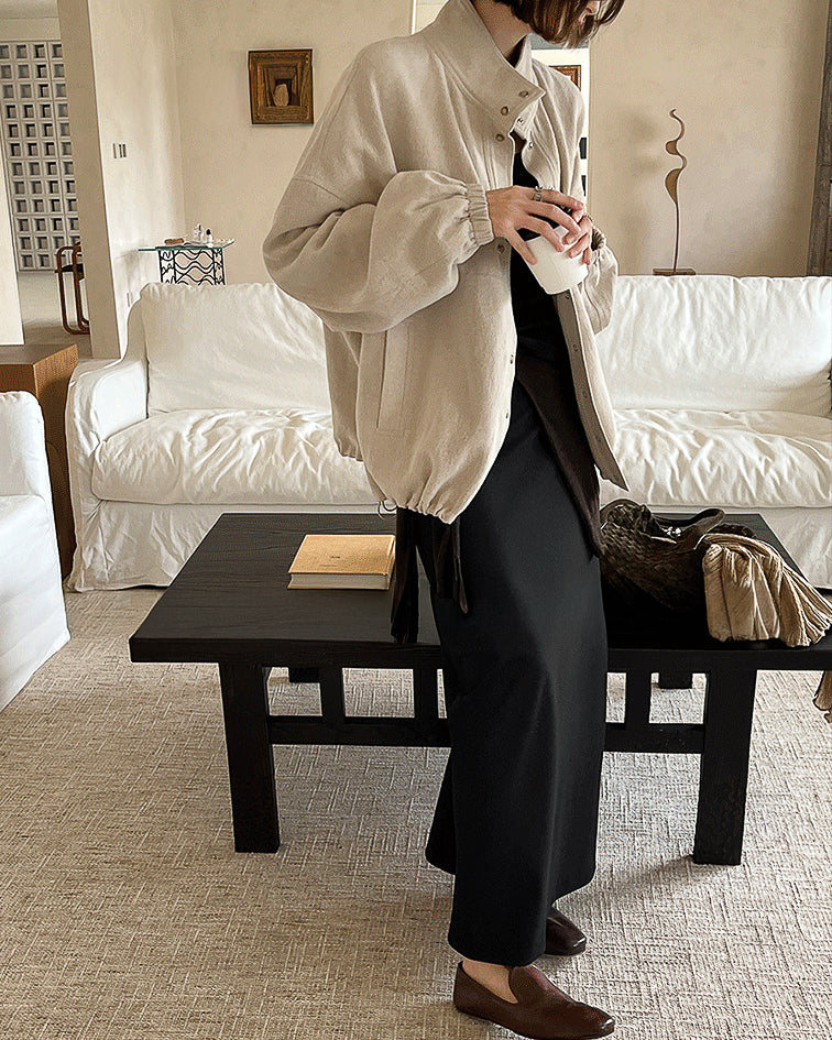 ウール ストレートロングスカート