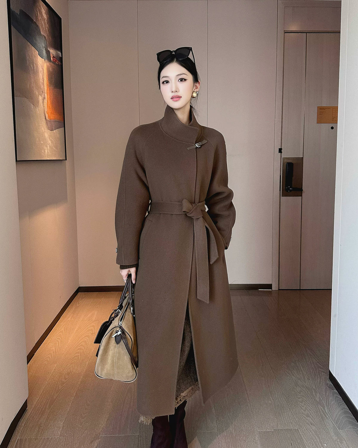 クラシカル バックルスタンドカラーコート