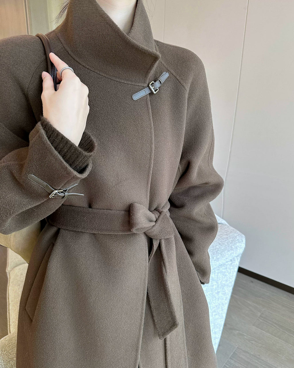 クラシカル バックルスタンドカラーコート