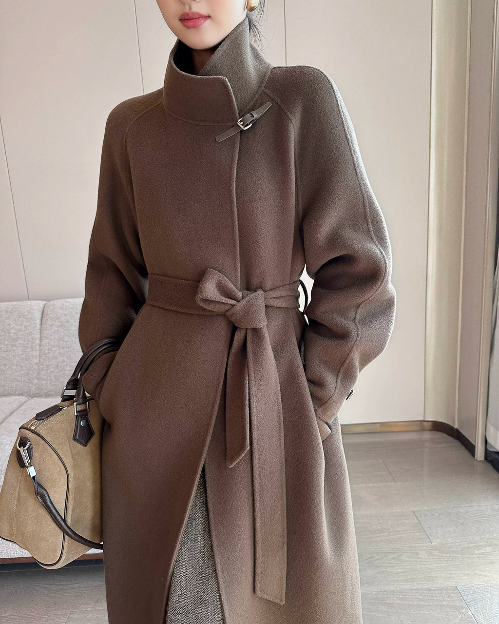 クラシカル バックルスタンドカラーコート