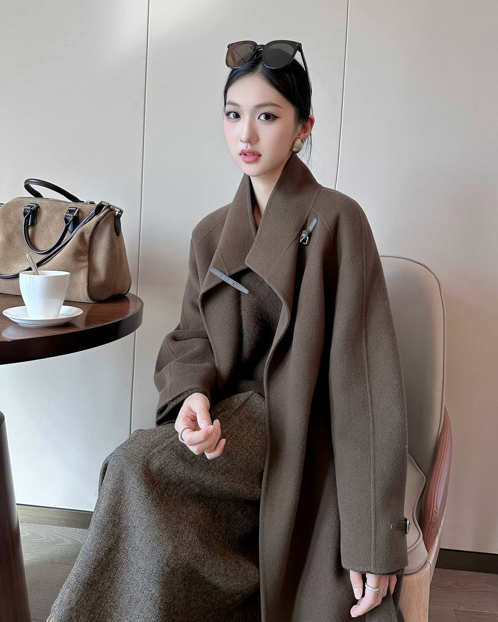 クラシカル バックルスタンドカラーコート