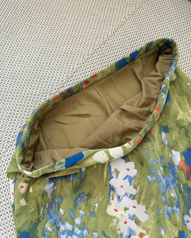 グリーンフラワー ロングスカート