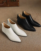 -slim- ポインテッド 3cmヒール アンクルブーツ