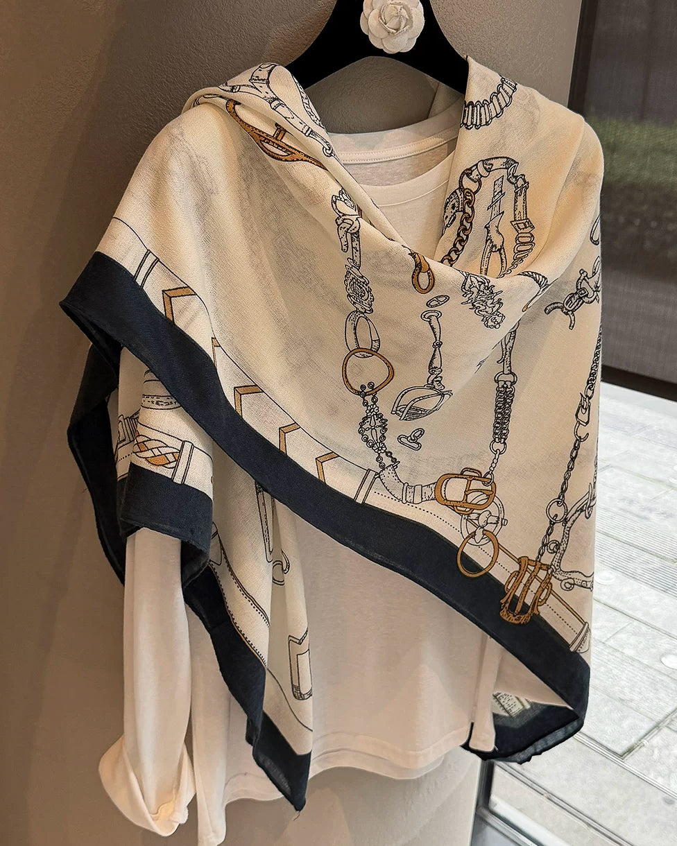 -carré- シアーシフォン 大判スカーフ