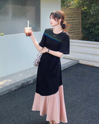 バイカラーマーメイドワンピース