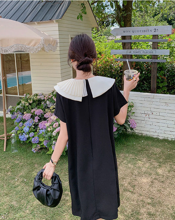 アシンメトリー ブラックワンピース