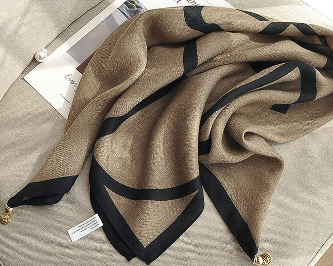 ラグジュアリー 大判スカーフ=geometry= - ivonir