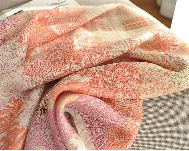 ラグジュアリー 大判スカーフ=HANABI= - ivonir