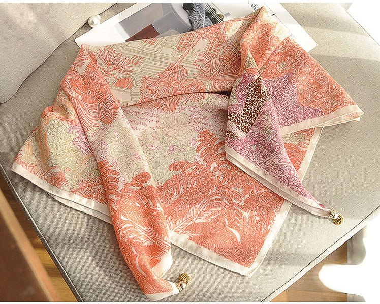 ラグジュアリー 大判スカーフ=HANABI= - ivonir