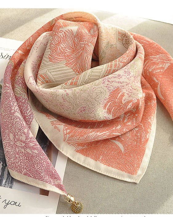 ラグジュアリー 大判スカーフ=HANABI= - ivonir