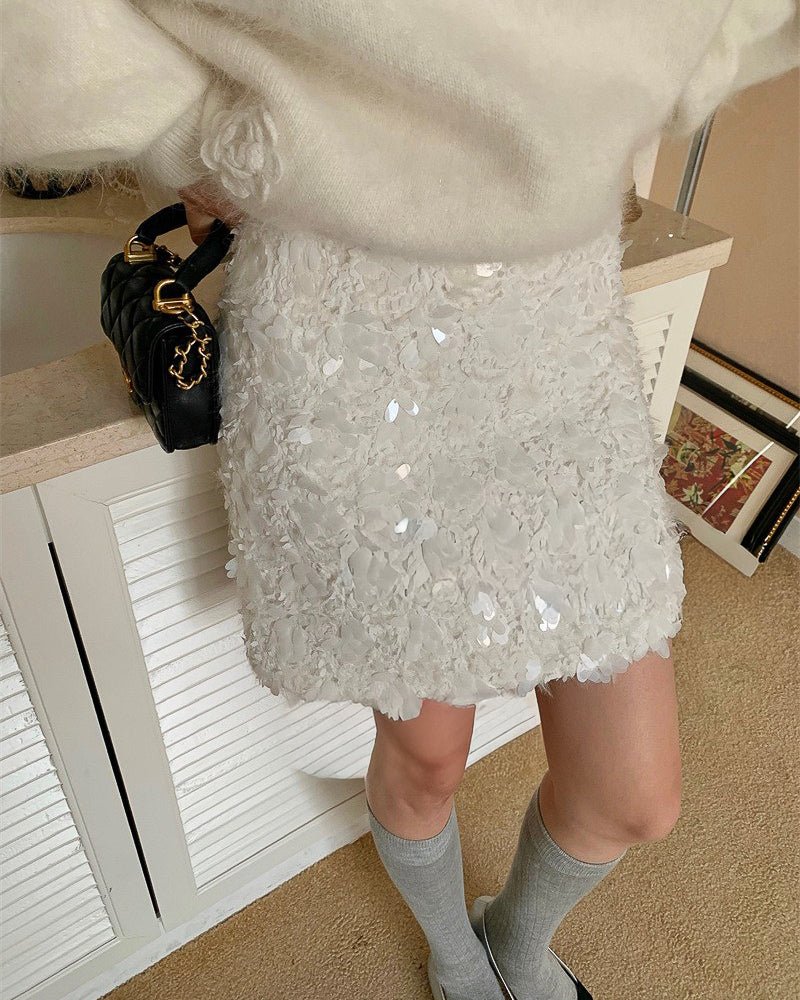 スパンコールシャイニースカート - ivonir