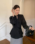 フレンチノット ラグジュアリーブラウス - ivonir