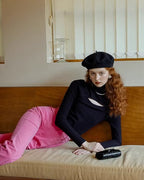 タートルネックデザイントップス - ivonir