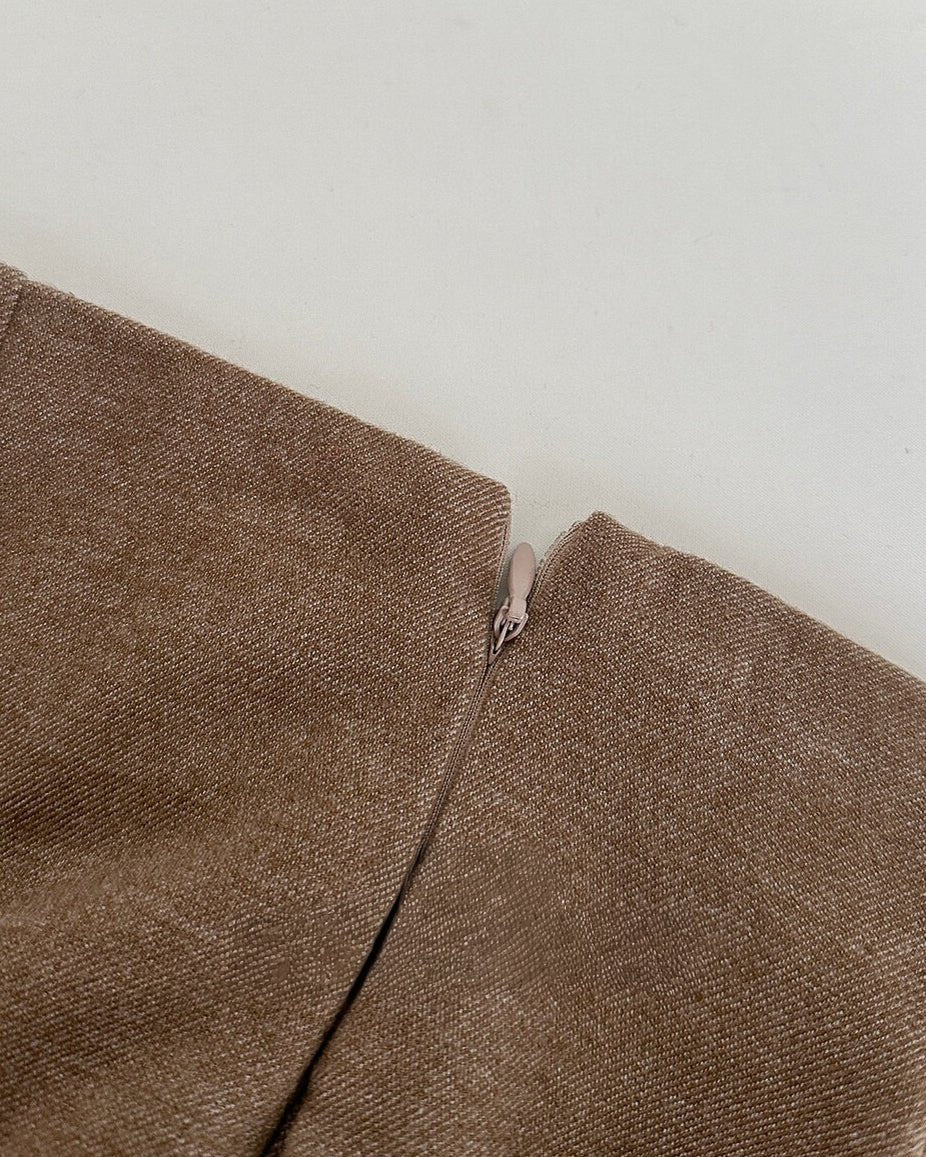 ウエストリボン ウールパンツ - ivonir