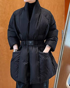 ノーカラーダウンコート - ivonir