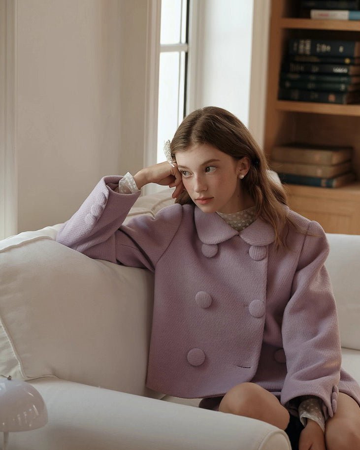 ラベンダーカラーショートジャケット【セットアップ可】 - ivonir